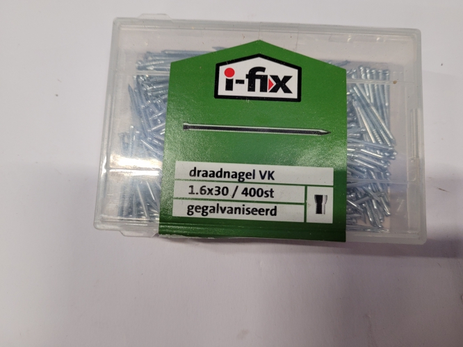Draadnagel  I-fix  1.6x 30  VK    400stuks